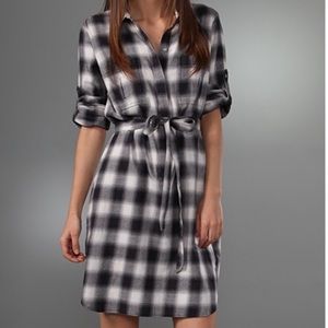Club Monaco Plaid Shirt Dress